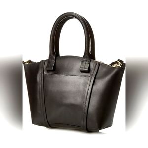 Black leather Tote Bag